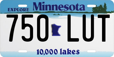 MN license plate 750LUT