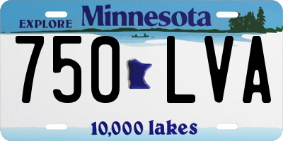 MN license plate 750LVA