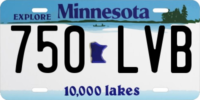 MN license plate 750LVB