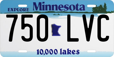 MN license plate 750LVC