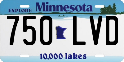 MN license plate 750LVD