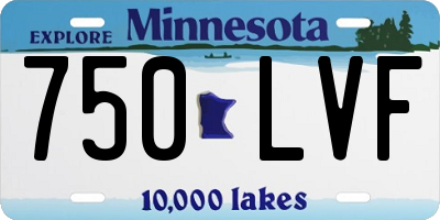 MN license plate 750LVF