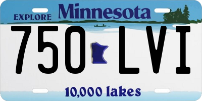 MN license plate 750LVI