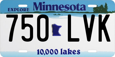 MN license plate 750LVK