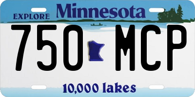 MN license plate 750MCP