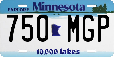 MN license plate 750MGP