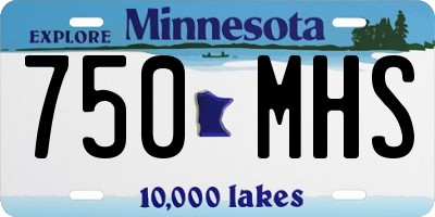 MN license plate 750MHS