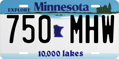 MN license plate 750MHW
