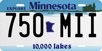 MN license plate 750MII