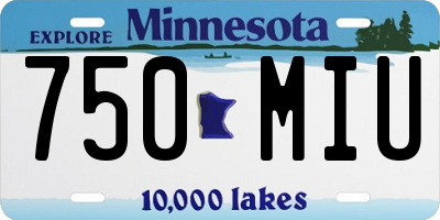 MN license plate 750MIU