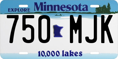MN license plate 750MJK