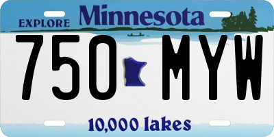 MN license plate 750MYW