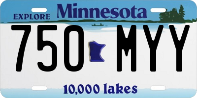 MN license plate 750MYY