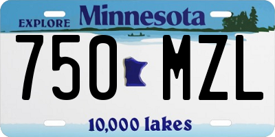 MN license plate 750MZL