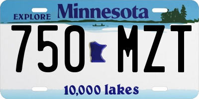 MN license plate 750MZT