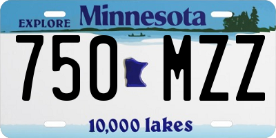 MN license plate 750MZZ