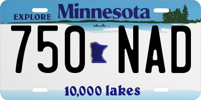 MN license plate 750NAD
