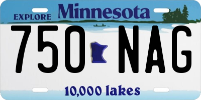 MN license plate 750NAG