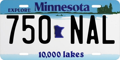MN license plate 750NAL