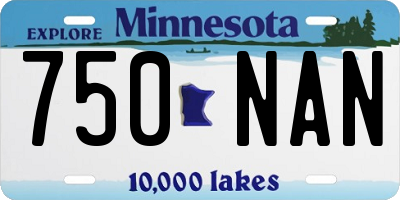 MN license plate 750NAN