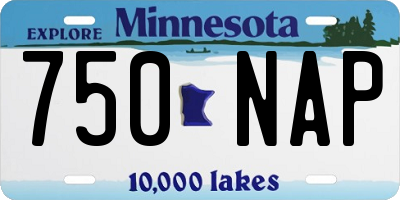 MN license plate 750NAP