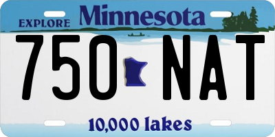 MN license plate 750NAT
