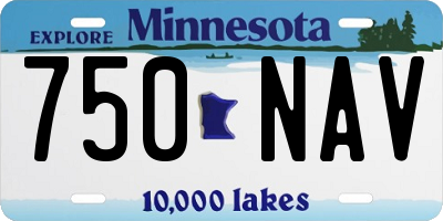 MN license plate 750NAV