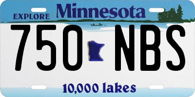 MN license plate 750NBS