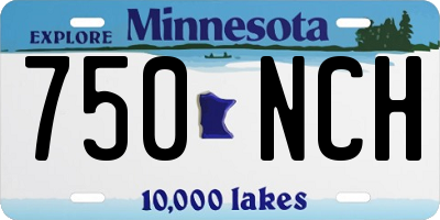 MN license plate 750NCH