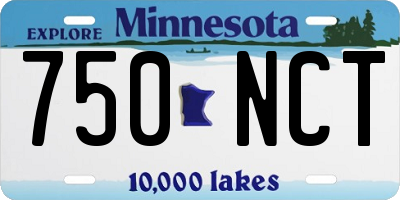 MN license plate 750NCT
