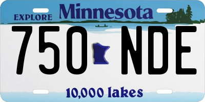 MN license plate 750NDE