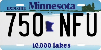 MN license plate 750NFU