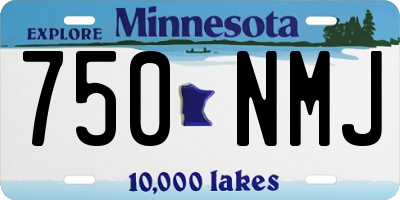 MN license plate 750NMJ