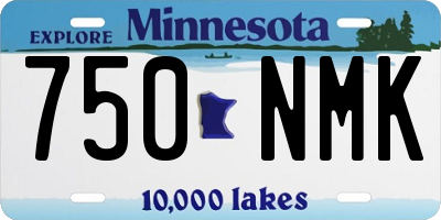 MN license plate 750NMK