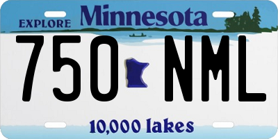 MN license plate 750NML