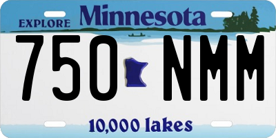 MN license plate 750NMM