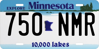 MN license plate 750NMR