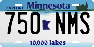 MN license plate 750NMS