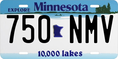 MN license plate 750NMV