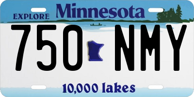 MN license plate 750NMY