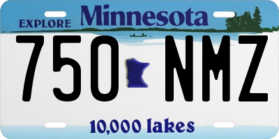 MN license plate 750NMZ