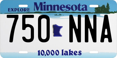 MN license plate 750NNA