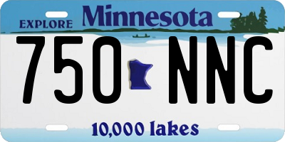 MN license plate 750NNC