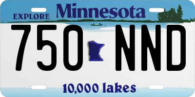 MN license plate 750NND