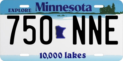 MN license plate 750NNE