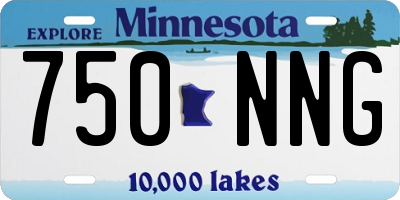 MN license plate 750NNG