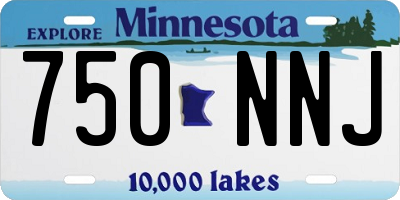 MN license plate 750NNJ