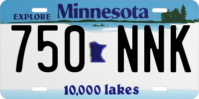 MN license plate 750NNK