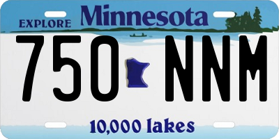 MN license plate 750NNM