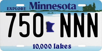 MN license plate 750NNN